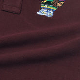 RL Kids Premium Tipping Collar Bear Polo Shirt (Maroon)